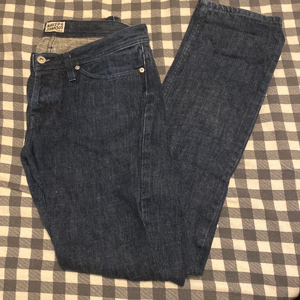 Naked & Famous Weird Guy Raised Selvedge Jeans Size 32